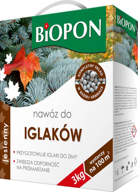 Nawóz jesienny do iglaków Biopon 3 kg