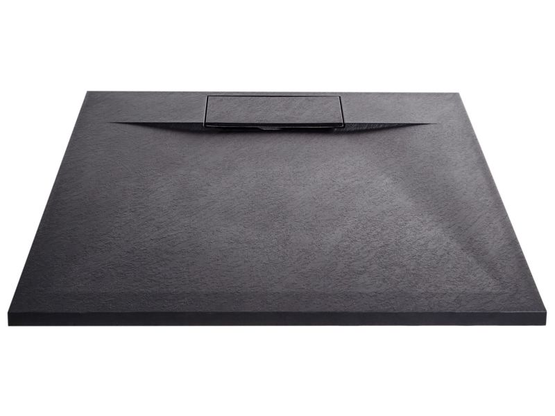 Brodzik prysznicowy Azzurro 80 x 80 x 3 cm Czarny 1 szt.