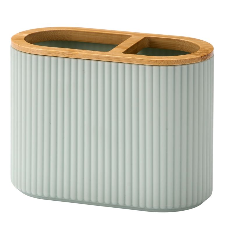 Kubek Na Szczoteczki Do Zębów Berilo Miętowy Prążkowany 6,6X13X10,2 Cm 1Szt.