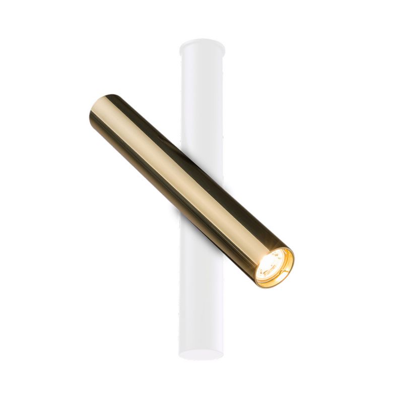 Oprawa sufitowa Amplex Akadi mosiądz polerowano-biały 1 x GU10 x 4W IP20 wym: 30,4 x 28 x 4 cm - 1 szt.