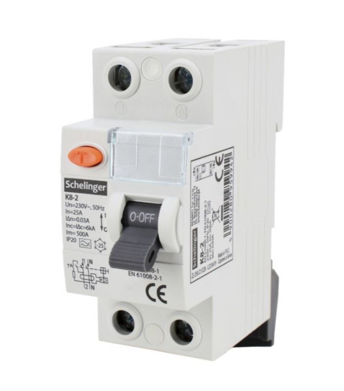 Wyłącznik BEMKO różnicowoprądowy 2P 25A 30ma A SCHELINGER A03-K8-2-25-030 1szt.