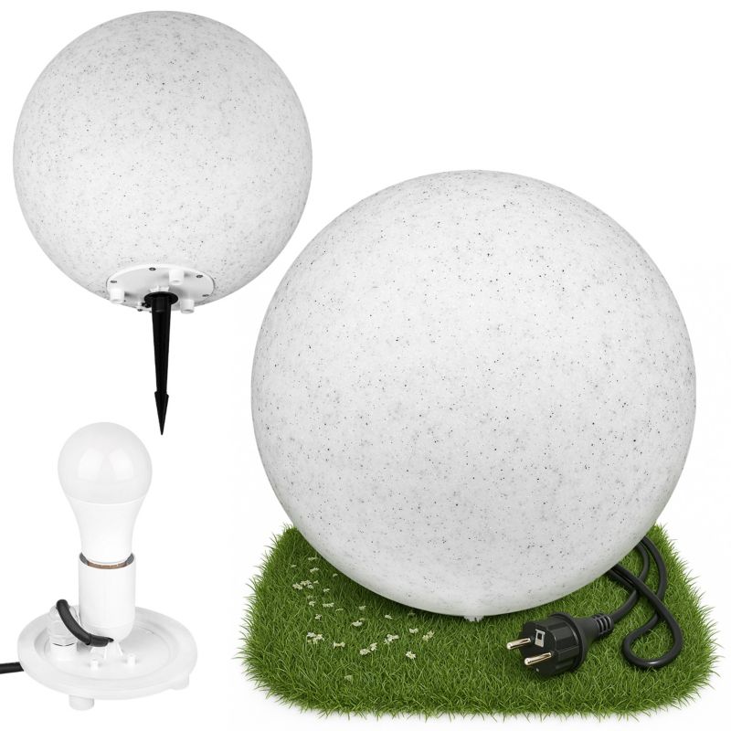 Lampa ogrodowa LED MasterLED kula E27 40cm IP65 kamienna 1 szt.
