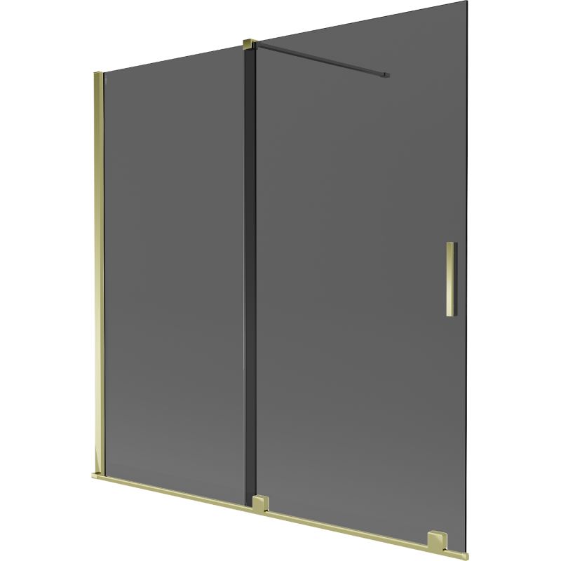 Parawan nawanny ruchomy Mexen Velar grafit złoty 160x150 cm 1 szt.