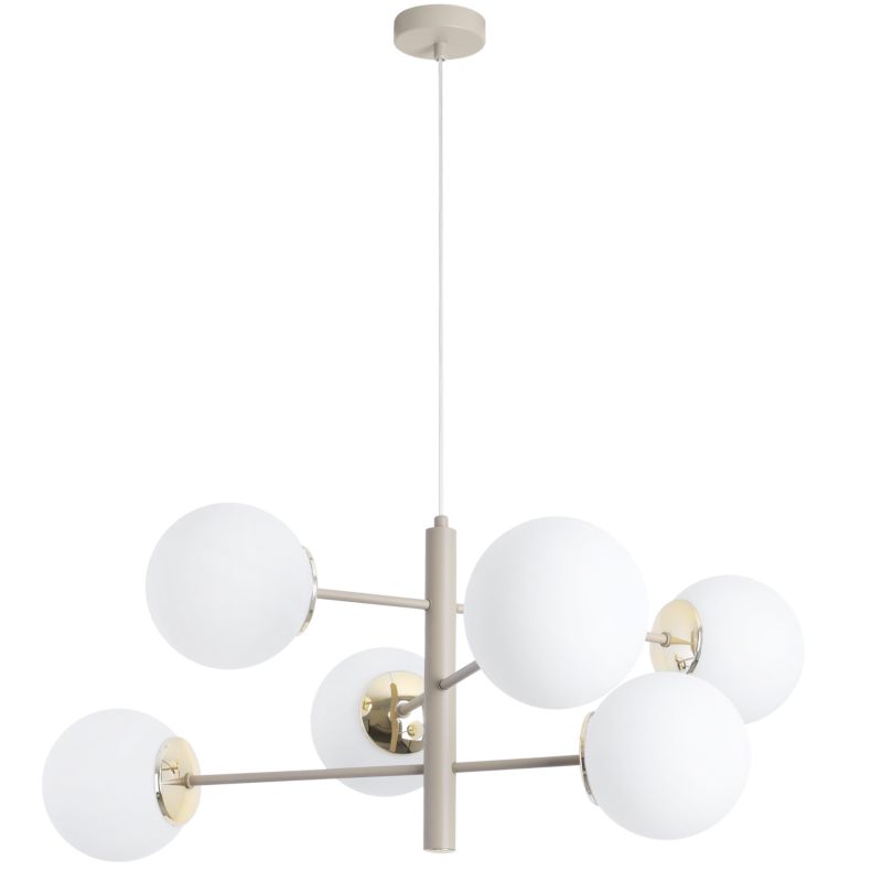 Lampa sufitowa wisząca Light Home LH Vinceza 6x E14 kaszmirowy/złoty 1szt.