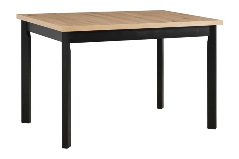 Stół rozkładany Bettso Modena 1P prostokątny z subtelnym wcięciem na czarnych nogach dąb artisan 1szt.