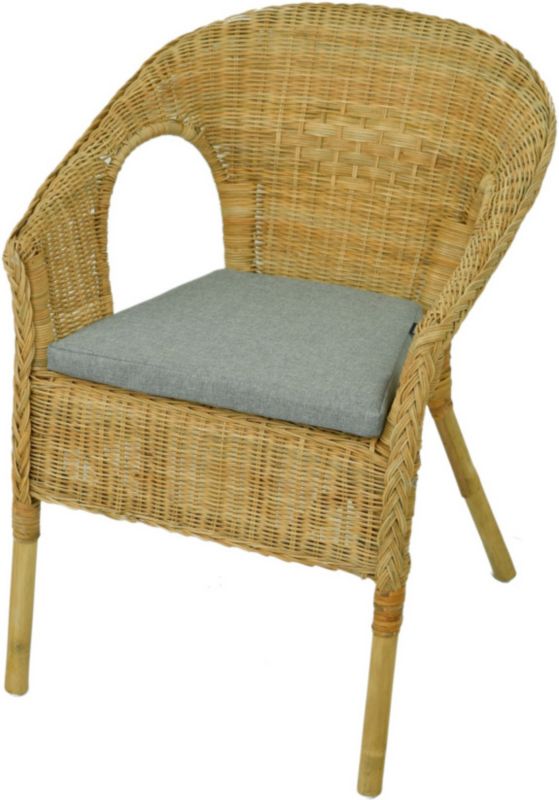 Poduszka na krzesło rattanowe fotel AMPO szary 1 szt.