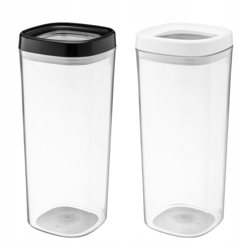 Pojemnik Na Żywność KADAX Produkty Sypkie makaron Pokrywka Plastikowy 1,8L Zestaw 1szt.