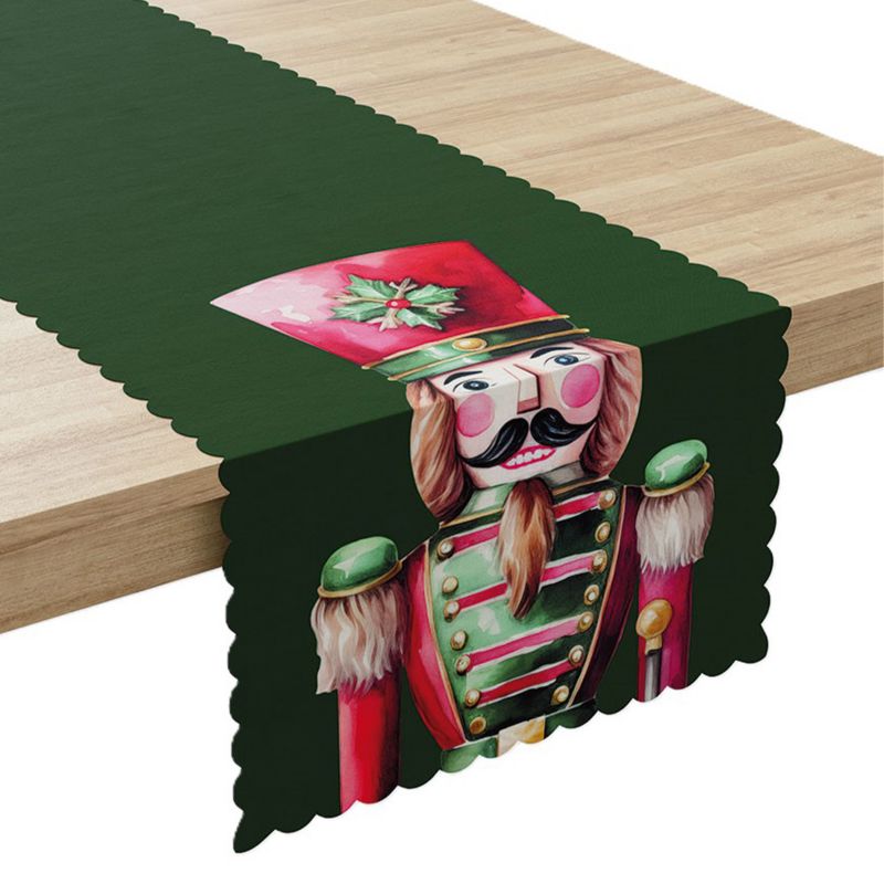 Bieżnik Wodoodporny Dziadki Do Orzechów Markizeta Poliester Zielony 38X160 Cm 1 Szt.