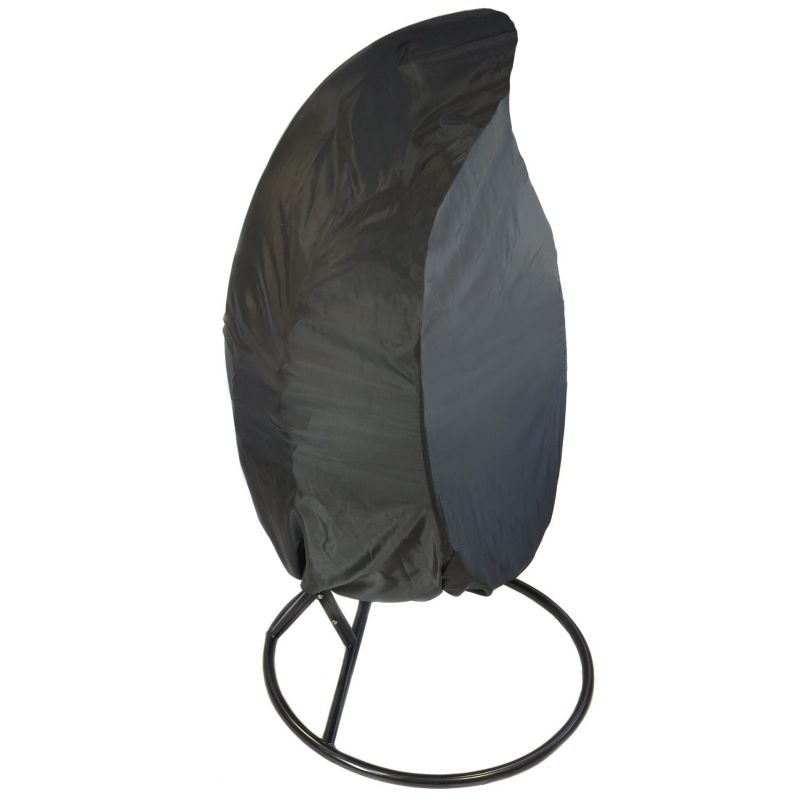 Pokrowiec na fotel wiszący kokon huśtawkę ogrodową Ferocity 200x115cm czarny 1 szt.