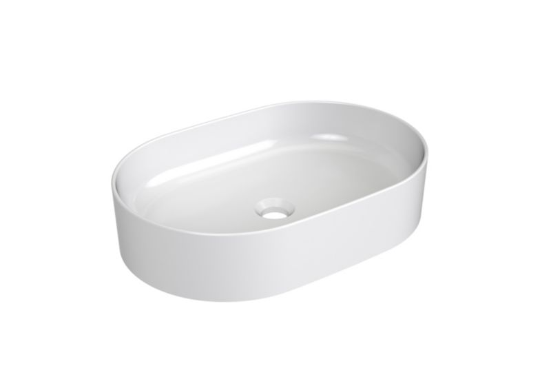 Owalna umywalka ceramiczna nablatowa Ravak Ceramic O Slim 550 biała 1 szt