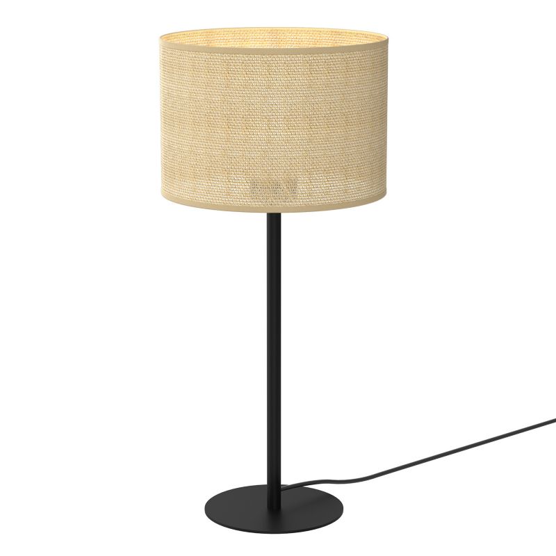 Lampka stołowa Luminex Jute czarno-beżowa 1 x E27 x 15W IP20 wym: 56 x 25 x 25 cm metal - 1 szt.