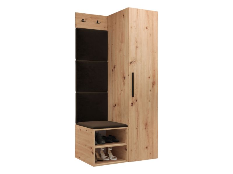 Garderoba MIRJAN 24 Medi III dąb artisan + brązowy 1 kpl.