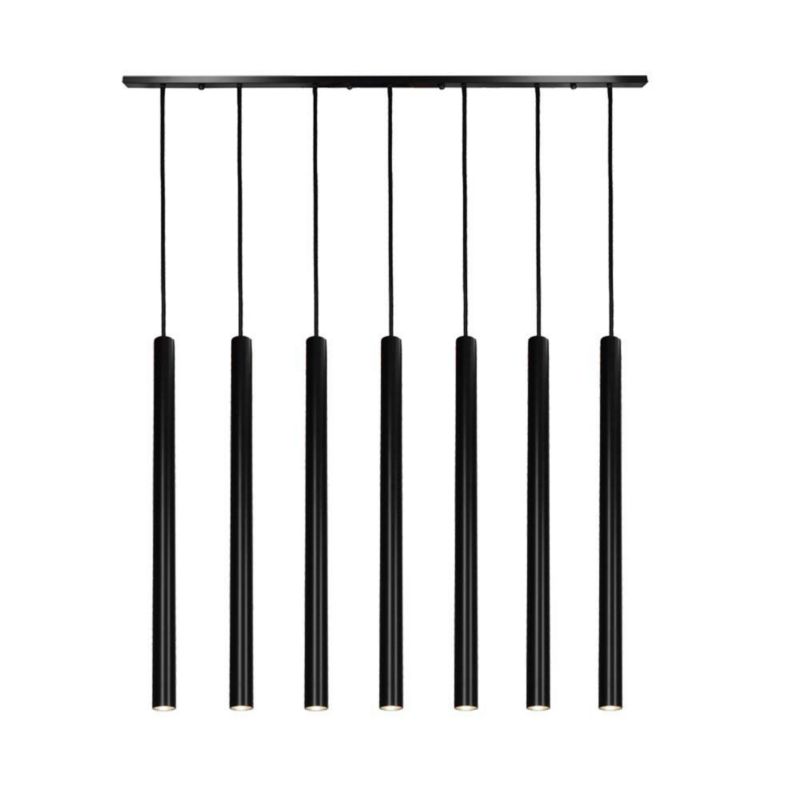 Lampa wisząca Shilo Yabu czarna wym: 200 x 140 x 4 cm 7xGU10 x 4W 1 szt.