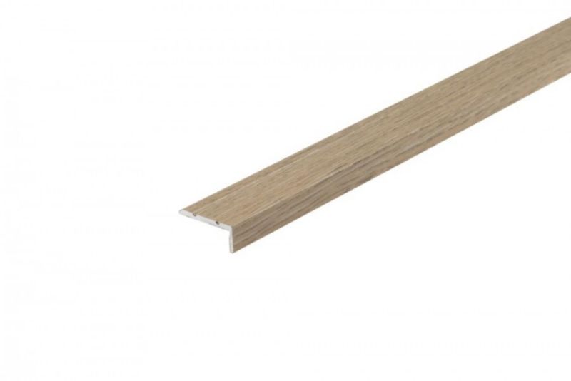 Profil schodowy klejony Cezar Dąb Jasny 2700x25x10mm aluminium 1 szt.
