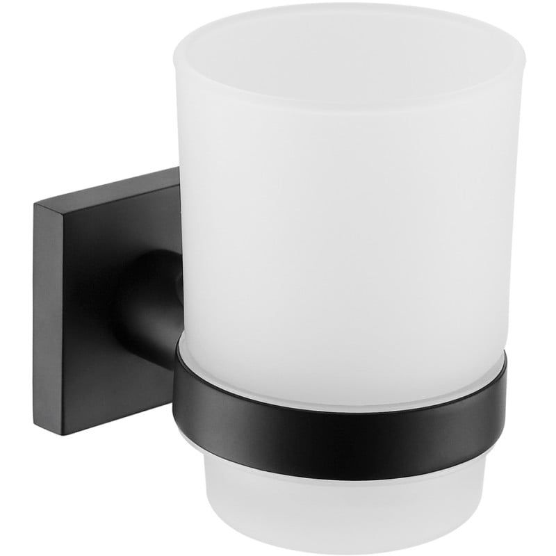 Kubek na szczoteczki ścienny Mexen Rufo czarny 7x11cm 1 szt.