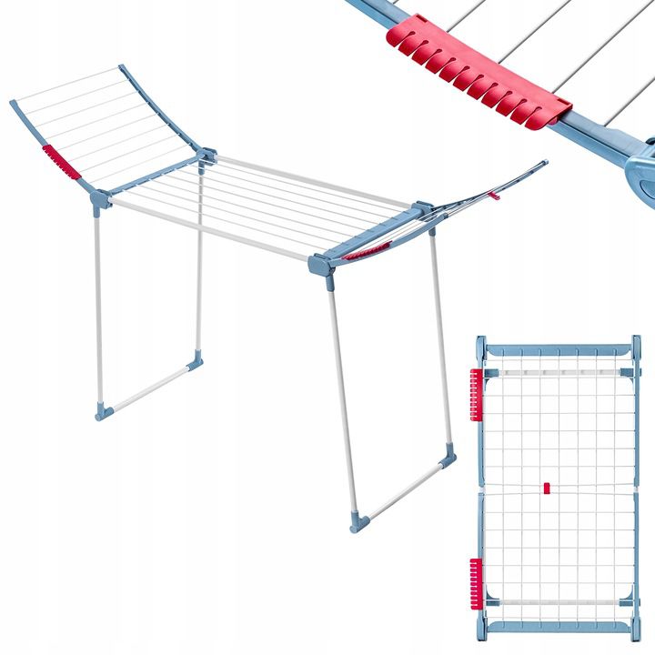 Suszarka Na Pranie KADAX Stojąca 175cm Do Ubrań Składana Uchwyty Duża 1szt.