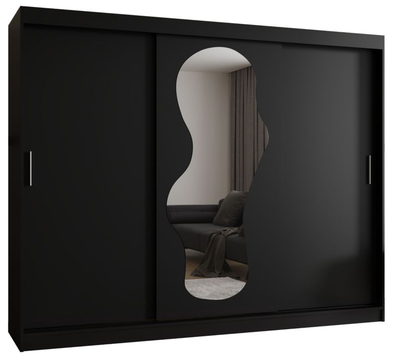 Szafa przesuwna Garderoba Abiks ULTRA 250 czarny mat 1szt.