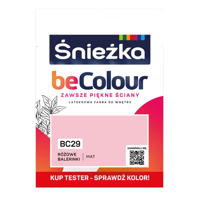 Tester farby Śnieżka Becolour różowe balerinki 25 ml