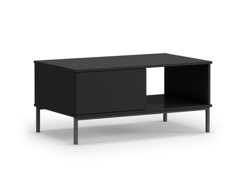 Stolik kawowy z szufladami Bettso Claw 100cm do salonu czarny 1szt.