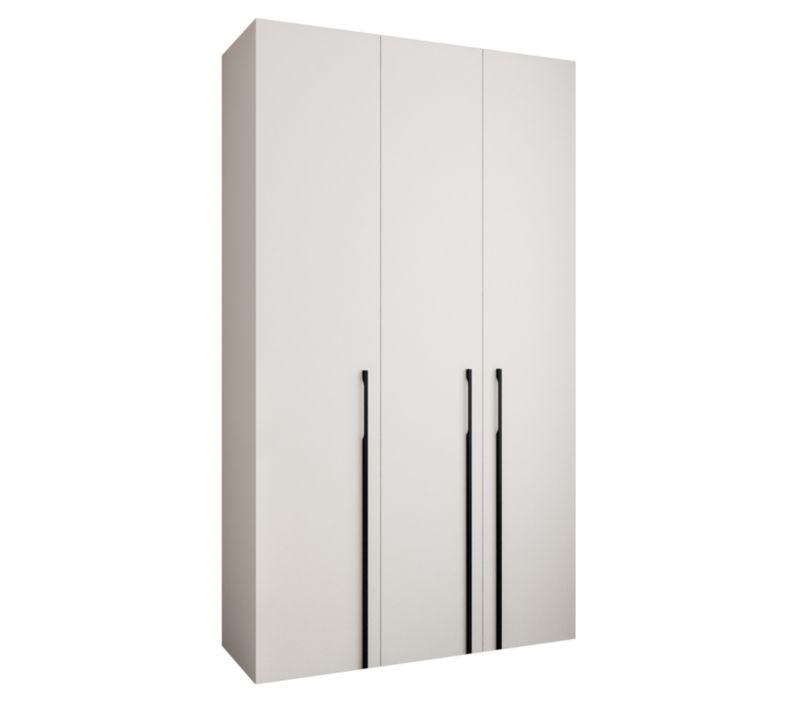 Szafa uchylna Garderoba COMO 3 140 (biały/czarny)