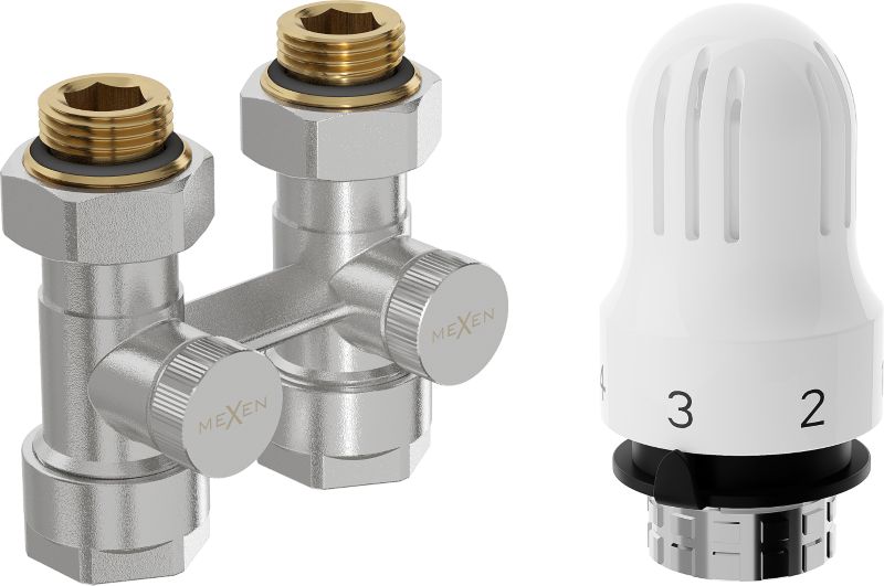 Zestaw termostatyczny prosty Mexen G04 nikiel 1 szt.