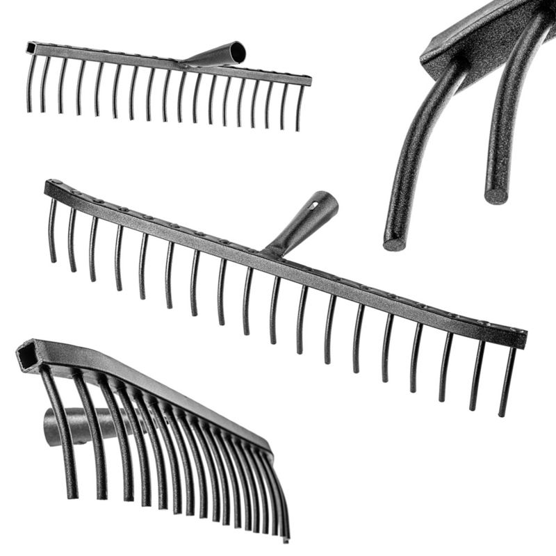 Grabie KADAX Do Kamienia Stalowe 18-Zębne Grabki Ogrodowe Gleby Bez Trzonka 1szt.