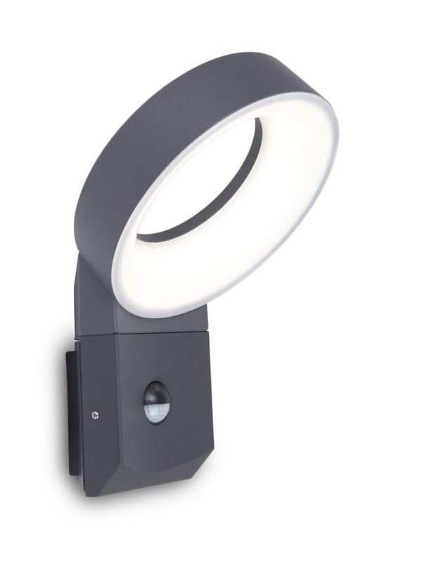 Kinkiet zewnętrzny z czujnikiem Lutec Meridian antracytowo-biały LED 14W 3000K 800lm IP54 wym: 26,6 x 17,7 x 18 cm - 1 szt.