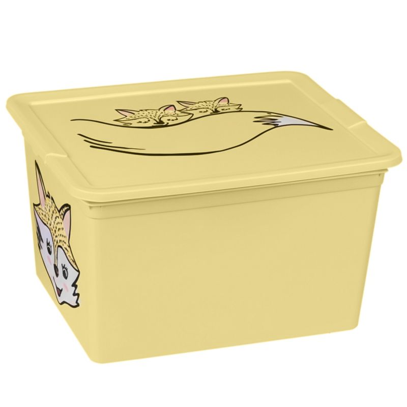 Pojemnik Plastikowy Na Zabawki Z Pokrywą 30 L Edanti Żółty 1szt.