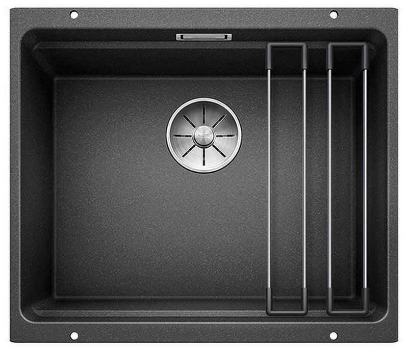 Zlewozmywak granitowy Blanco Etagon 500-U 53x46 cm, antracyt, odporny, Silgranit 1 szt.