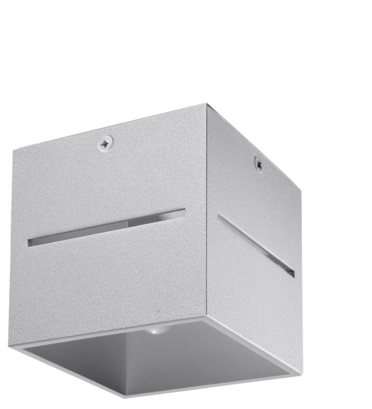 Spot oprawa sufitowa Sollux Lighting Lobo szary 1 x G9 x 40W IP20 wym: 10 x 10 cm - 1 szt.