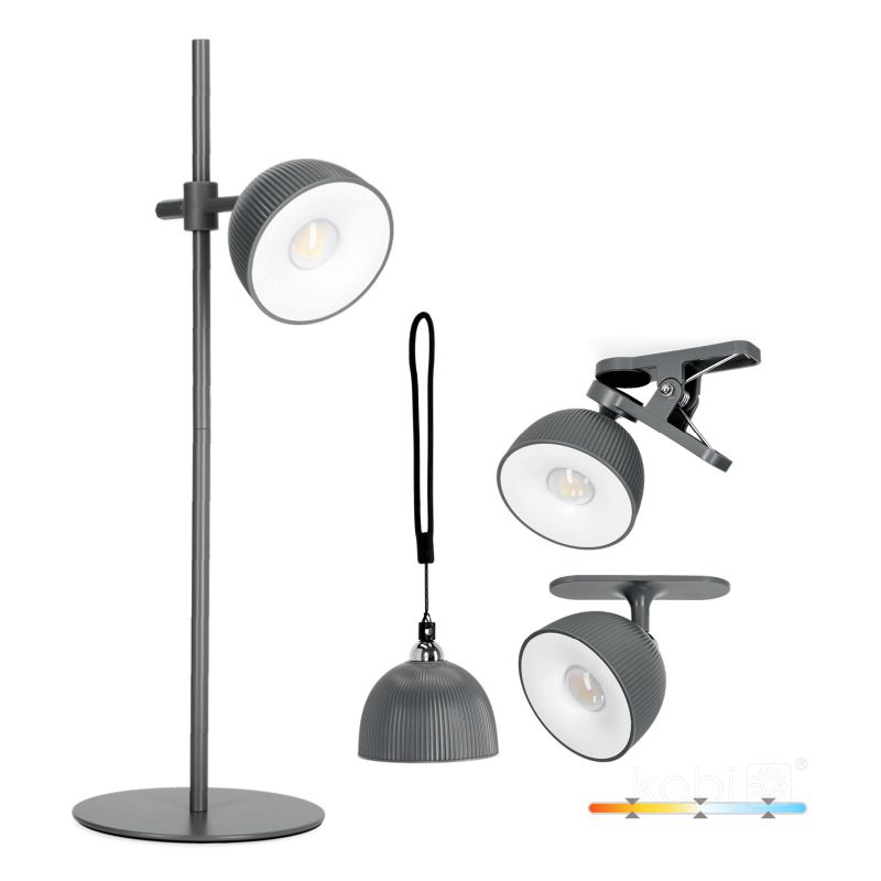 Lampka biurkowa LED Kobi Orbi 2,5W cct szara 1szt.