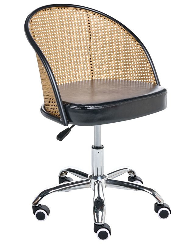 Krzesło obrotowe Baltimore Ekoskóra Czarny 1 szt.