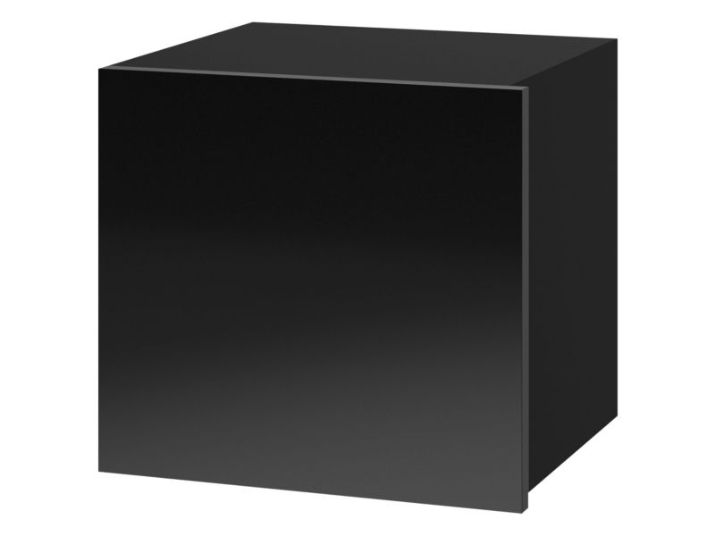 Półka wisząca zamknięta - kwadrat MIRJAN 24 Calabrini czarny / czarny połysk 1 szt.