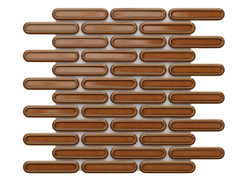 Mozaika ceramiczna Ilcom Savoiardi caramel brown brązowa 30.0 x 30.5 cm 1 szt.