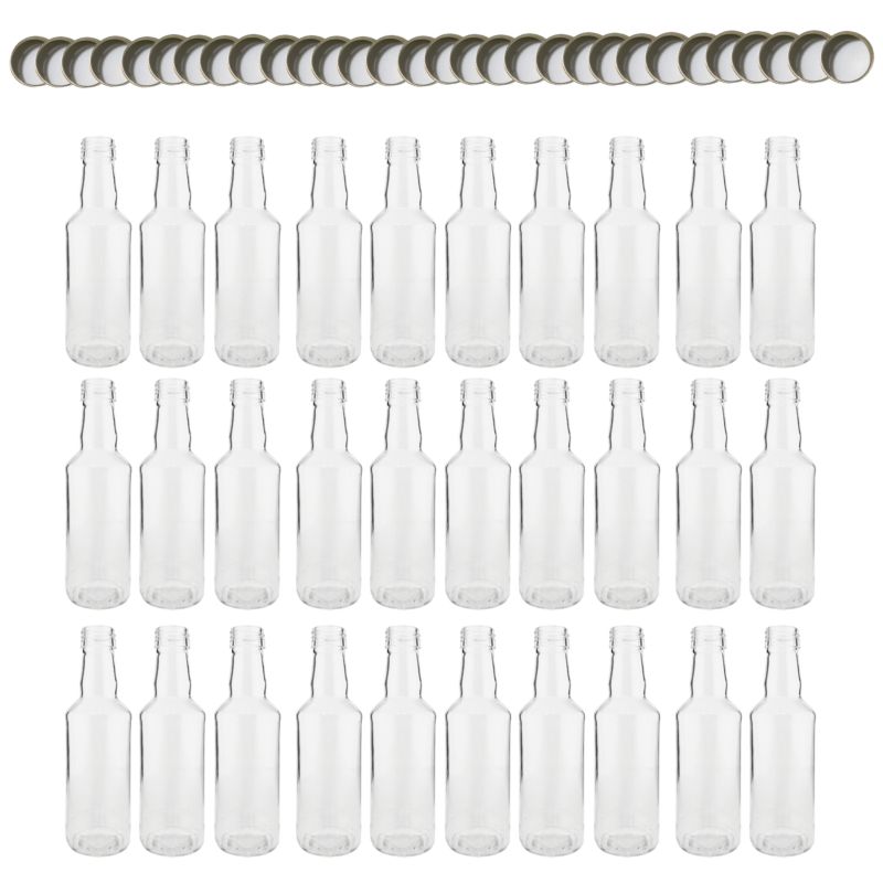 Butelki szklane MODO24 200 ml na soki nalewki i syropy fi 28 z nakrętkami 30 szt.