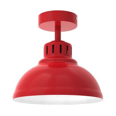 Lampa sufitowa wisząca Luminex Sven 2236 czerwony mat-biała industrialna 1xE27 x 15W 1 szt.