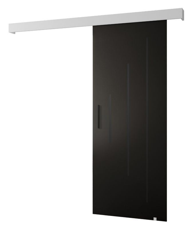 Drzwi przesuwne naścienne Abiks SALWADOR Y 90 czarny mat + biały mat + czarny 1 szt.
