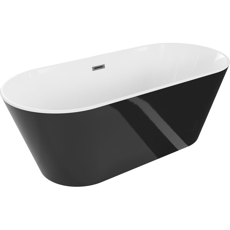 Wanna wolnostojąca Mexen Flavia biały czarny 170x75 cm 54031708075-66 1 szt.