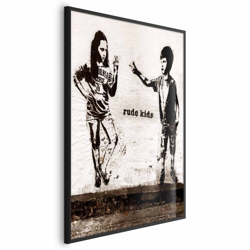 Plakat Artgeist Niegrzeczne dzieci 21x30 cm z ramą czarną 1 szt