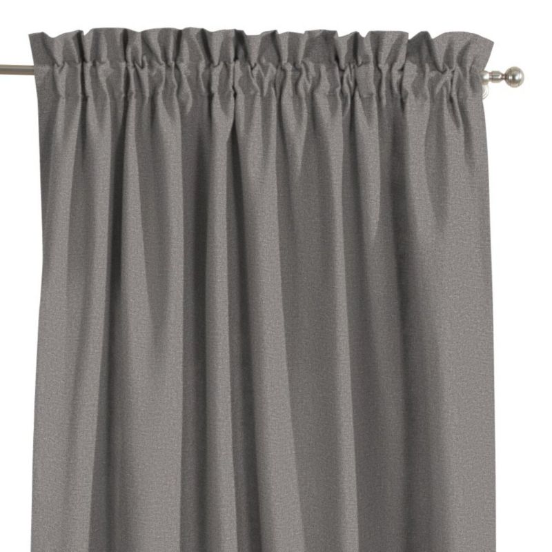 Zasłona na kanale z grzywką 1 szt. 130 x 260 cm Dekoria szary 1 szt.