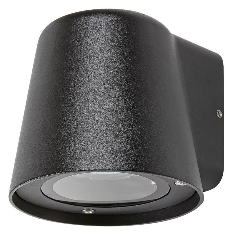 Kinkiet ścienny zewnętrzny Rabalux Mandal czarny matowy-przezroczysty 1 x GU10 x 35W IP54 wym: 9 x 10 x 11 cm - 1 szt.
