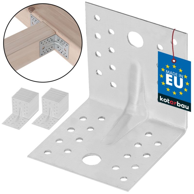 Kątownik łącznik KOTARBAU ciesielski 80x80x80 mm 25 szt.