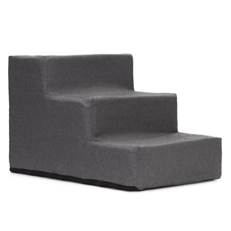 Schodki trzystopniowe dla psa Springos podest, rampa 30 cm ciemnoszara 1 szt.