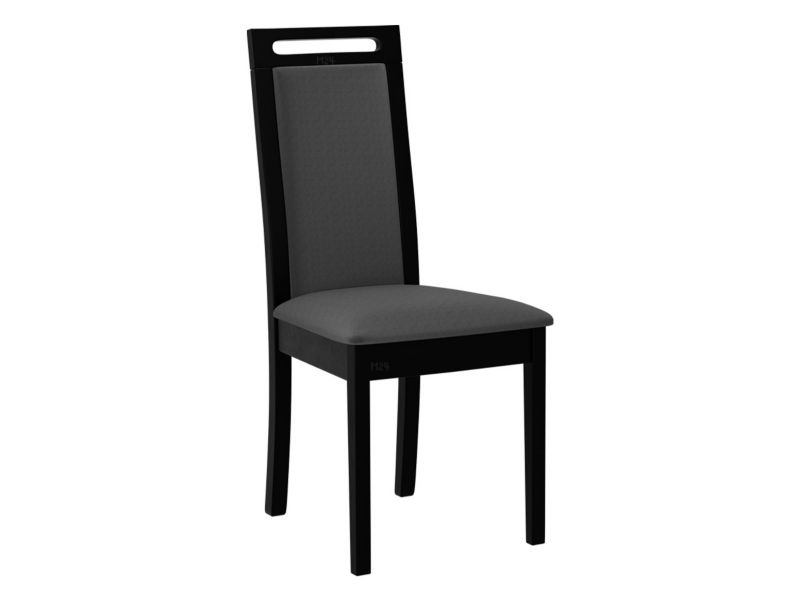 Krzesło MIRJAN 24 tapicerowane Roma VI czarny/aksamit stalowy szary 1 szt.