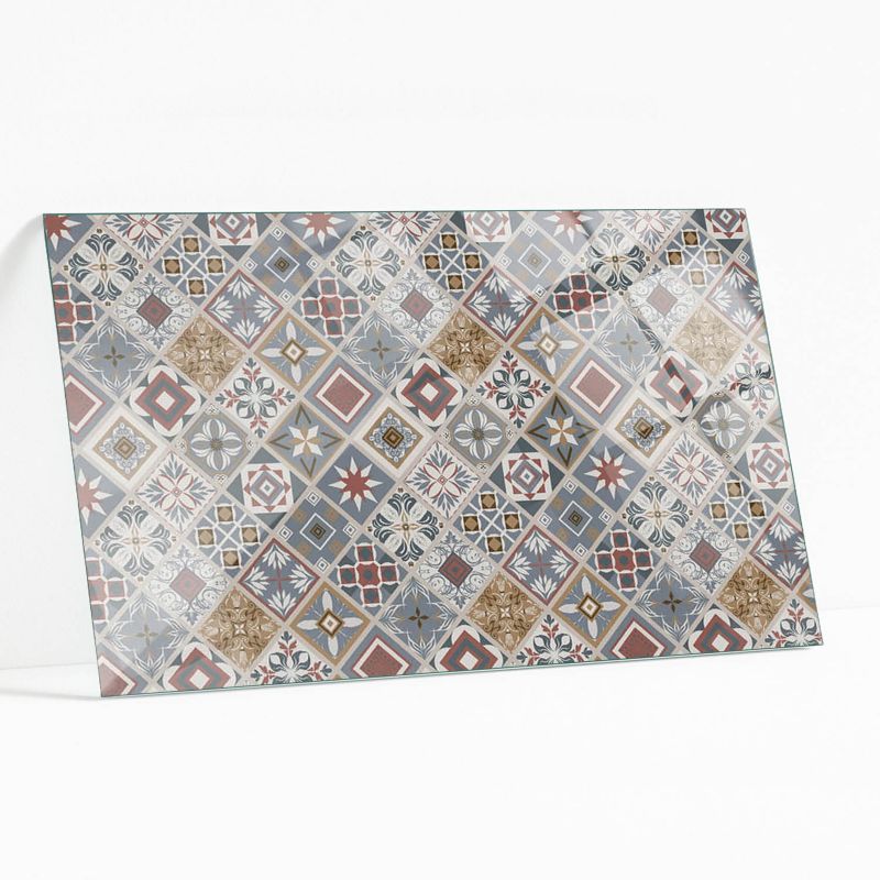 Blat Szklany z Nadrukiem Wallfluent 120x80 cm Mozaikowe wzory z ozdobami 1 szt.