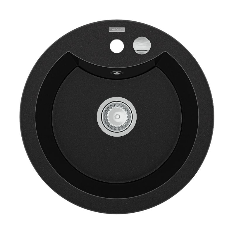 Zlewozmywak wpuszczany Mexen Diego 1-komorowy czarny nakrapiany 488x480 mm - 6512481000-76-B 1 szt.