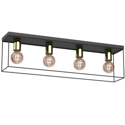 Lampa sufitowa wisząca Luminex Homen 1124 czarny mat-złoty połysk nowoczesna 4xE27 x 15W 1 szt.