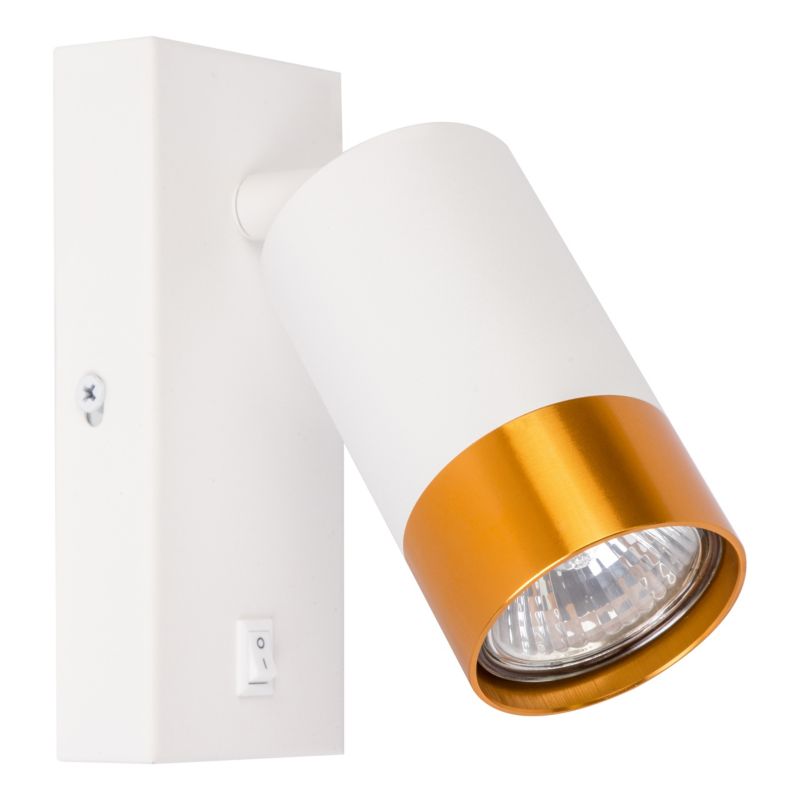 Kinkiet ścienny E27 LED MasterLED Klemens do czytania ruchomy wewnętrzny biały złoty 1 szt.