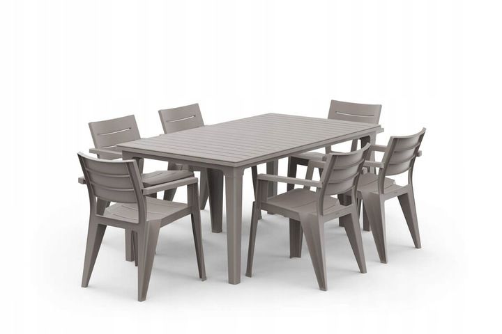 Zestaw Mebli Ogrodowych Keter Futura Stół Krzesło 6+1 1 kpl