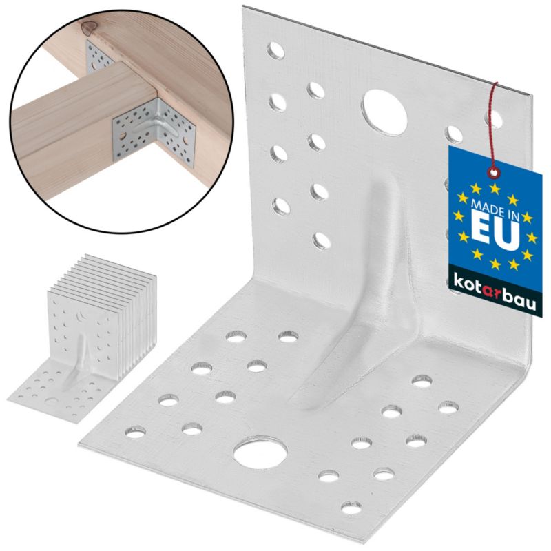 Kątownik łącznik KOTARBAU ciesielski 80x80x80 mm 12 szt.